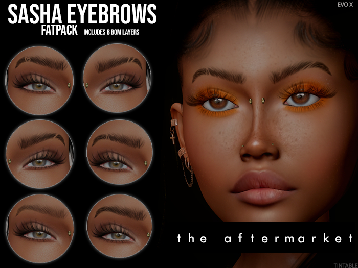 Second Life Marketplace TAM. Sasha Eyebrow EVOX Fatpack
